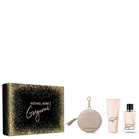 michael kors gorgeous gift set|michael kors perfume bag.